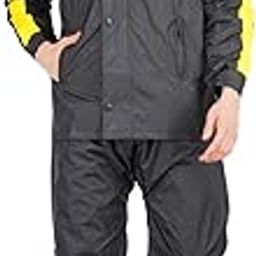 DIGJAM Men's Reversible Double Layered Waterproof Raincoat Jacket with Hood, Pant And Carrying Pouch Bike Rain Suit (NR830)-image-16