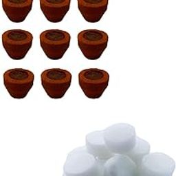 Havan Cups for Pooja Hawan Jatamasi Tulsi Ashwagandha Guggal Loban Dried Flowers Sambrani Dhoop Cups Sambrani Dhoop Cups for Combo Havan Cups for Pooja Loban Cups Pack of 12 with Camphor M01-image-4