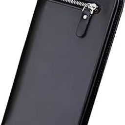Bifold Wallet for Women Long Faux Leather Wallet for Girl 12 Card Slot with Zip Unisex Purse Handbag for Office, Travel and Daily Use Birthday Gift-image-76