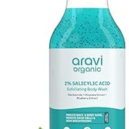 Aravi Organic 2% Salicylic Acid Exfoliating Body Wash with Niacinamide and Blueberry – Prevents Body Acne, Dead Cells, Deep cleanses & Odor Defense - Suitable for All Skin Types - SLS & Paraben Free 300 ml-22