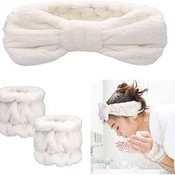 Headband and Wristband Set, Microfiber Wrist, Wrist Wash Bands, Skincare Headbands Makeup Headband with Wrist Band, Facial Headband Face Wash Wristbands for Washing Face-picture-46