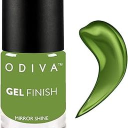 ODIVA Gel Finish Nail Polish Quick Drying, Long Lasting, Chip Resisting Formula with High Shine & Full Coverage, One Stroke Application 11 ML (67 New Leaves, (Green))-15