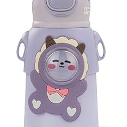 BAYBEE Cubby Baby Sipper Bottle with Soft Silicone Straw and Adjustable Strap | Spill-Proof & BPA Free Safe Sippy Water Bottle for Kids 6+ Months | Ideal Sipper for Baby, Toddlers & Schoolers-55