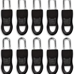 DHANGAR Zipper Pull Upgraded 10 PCS, Universal Zipper Puller Replacement Premium Zipper Tab Tags Cord Extension Fixer for Luggage, Backpacks, Jackets, Coat, Purses, Handbag, Purse, Boots, Pants, Tent-17