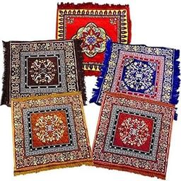 THDE- |Traditional Round Floral Rangoli,Temple,Hall,Lobby, Kitchen, Home, Door Entrance & Living Room Decorative Floor Art | (PUJA MATS-2)-image-98