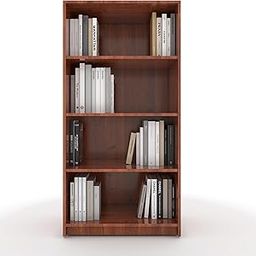 CREATIVE QUBE Zura Book Shelf 60x40x120 CM | Modern Wooden 4-Tier Bookshelf for Home, Office & Study Room | Open Storage Rack for Books, Décor & Display | DIY Assembly, Compact & Sturdy Design-4