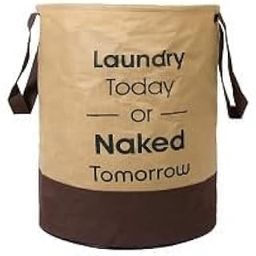 Laundry Bag 45L Durable And Collapsible Laundry Bag With Handles Clothes & Toys Storage Foldable Laundry Bag For Dirty Clothes (pack of 1, Brown)-image-89