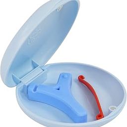 Dentosmile Slim Aligner Case/Dental Orthodontic Retainer Box - Combo Pack Including (1 Case, 1 Y-Type Chewies and 1 Retriever with Cotton Bag Carry Case) (Sky Blue Case Combo Pack)-10