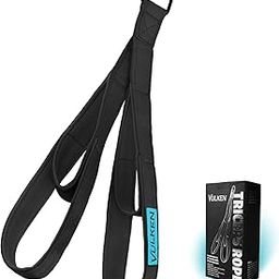 Vulken Tricep Rope Cable Attachment. 24 Inch & 17 Inch Two Lengths Built in One Pull Down Rope. Triceps Extension Straps Gym Equipment. Home Workout Handles for Resistance Bands.-image-53