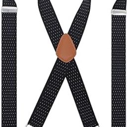 Men’s Heavy Duty X- Back 1.4 Inch Suspenders with 4 Snap Hooks-image-95
