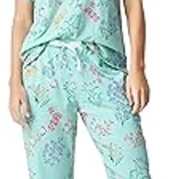 i like me Night Suit for Womens Blossom Printed Cotton Night Dress of Top and Pajama Set 9409-picture-33