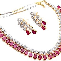 Gold Plated Jewellery Set for Women (Silver) (4260)-image-46
