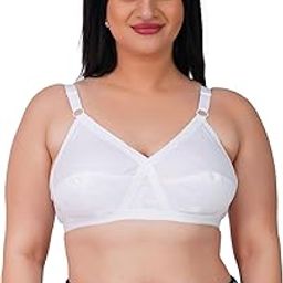 Cotton Bra for Women Plus Size Full Coverage Wirefree T-Shirt Bra-41