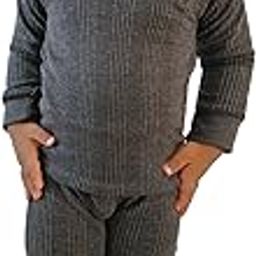 HAP Kings Round Neck Grey Melange Winter Thermal Set of Top Trouser/Thermal for Boys and Girls/Kids Thermal Set-image-46