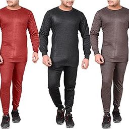 Warmer Thermal Top Pajama|Bottom Mens Warm Winter Suit Combo Set Winter Wear Body Warmes for Mens| Boys (Pack of 3)-picture-31