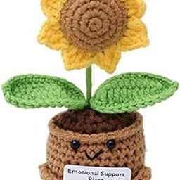 Handmade Crochet Sunflower Decor, Positive Emotional Support Plant, Gift for Special Occasions-picture-25