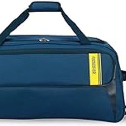 Polyester 65 Cms Travel Wheel Duffle Carry-On Luggage (Black) (Blue)-image-20