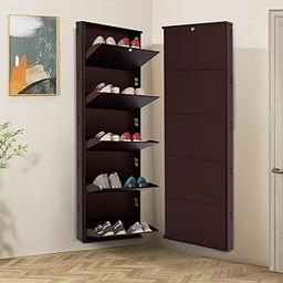 JAIMINI Home Shoe Rack | Stylish Brown 5 Shelf Organizer | Durable Metal Frame, Powder Coated Finish, Ideal for Homes-image-56