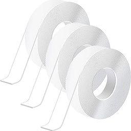 Navani Gel Grip Tape – Heavy Duty Clear Double‑Sided Adhesive Tape for Wall Mounting, Washable, Reusable, Traceless & Removable Sticky Tape for Bathroom, Kitchen, Home & Office - 3 Nos.-image-8