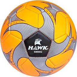 Hawk Football Indoor and Outdoor Football PVC Material (Orange, Sixe 5)-image-2
