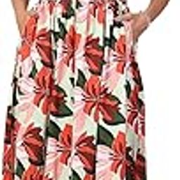 Maternity Zipless Feeding Dress for Women | 100% Cotton Pre & Post Pregnancy Floral Printed Dress for Woman | Nursing Dresses with Elasticated Waistline & Pockets for Mothers (Multicolor)-31