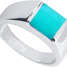 925 Sterling Silver Firoza/Turquoise 3.25 Ratti to 10.25 Ratti or 3 carat to 9.5 cts Natural Gemstone Bis Hallmark Ring for Men & Women-image-31