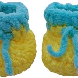 Handmade Crochet Baby Booties Soft Woolen Newborn Shoes for Boys & Girls Baby Socks 0-3 Months Yellow-picture-11