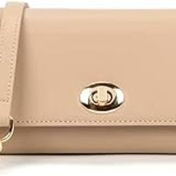 Chain Crossbody Shoulder Bag with Twist Lock(Apricot)-image-20