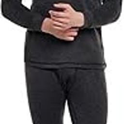Winter Body Warmer Uper Black V Neck Thermal Top Pajama and Bottom Suit Combo Set Pack of 1_MTST105_85-image-87