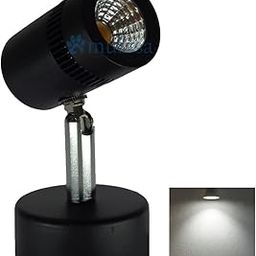 Mufasa 3 Watts Black Body LED Spot Focus Wall Light 11cm (Please Check Dimensions Image) - (White, Aluminium)-0