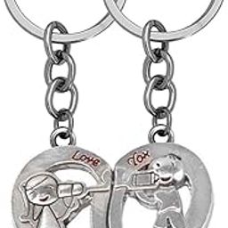 Couple Broken Heart True Love Male And Female Set Of 2 Keychain Keyring Car Bike Home Office Birthday Gift To Friends Silver Zinc Metal Love Keychain For Men And Women-picture-51