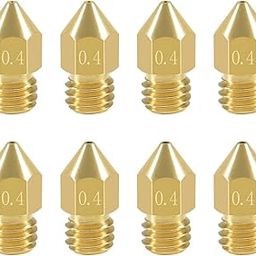 MAKABEE 8 Pcs 0.4mm MK8 Extruder Nozzles 3D Printer Nozzles for Creality Ender 3/3 Pro/3 V2, Ender 5/5 Pro, CR-10/10S, Makerbot, Anet A8 3D Printer-5