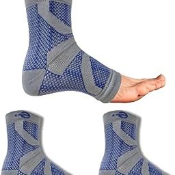 Open Toe Bamboo Cotton Compression Socks | Women & Men | Nano Compression Socks for Neuropathy | Blue-gray | Plantar Fasciitis Relief | Arch Support | Ankle & Foot Swelling-9