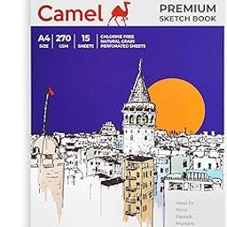 Camel Premium A4 Sketch Book 270 GSM, 15 Sheets-22