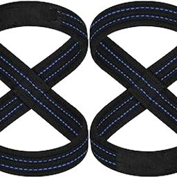 Fitcozi Weight Lifting Straps Figure 8, Anti Slip Strap with Cuffs Wrist Support for Gym Workout Deadlift Powerlifting Bodybuilding Weightlifting, Fitness Strength Training, Hand Bar Grip for Men-image-16