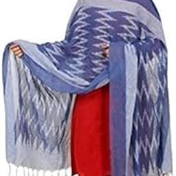 Bhagalpuri Women's Handmade Pure Cotton Ikat Design Dupatta Free Size Printed (2.5 Meter)-image-64