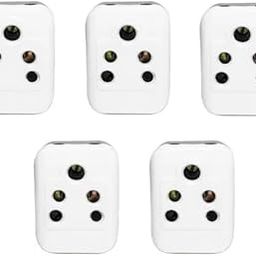 Pack of 5 Pieces 5 Pin Plastic Multi Plug Adapter (ESP189)-7