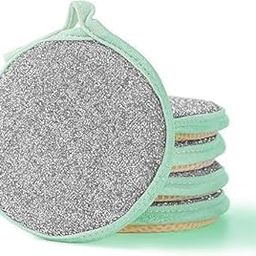 Dhyanexa Scratch Scrub sponges Kitchen Spong Dual Side Dish Spong Cleaning rag multiporpose dishwashing Spong Non Scratch Kitchen Sponge with Scrubber dishwashing Accessories.-17