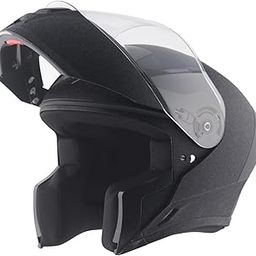 Vega Knight ISI Certified Texture Finish Flip-Up Helmet for Men with Clear Visor-Black-M-picture-27