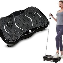 KIYO Alpha Crazyfit Vibration Plate Massager,Home&Gym Workout Machine for Muscle Toning,Calorie Burning,Massaging,Weight Loss,Pain Relief&Comes with 5 Program Mode with Remote,2 Exercise Band-27