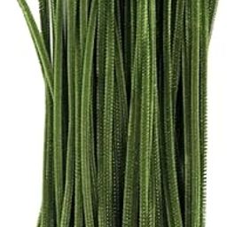 The Lovely Creations Pipe Cleaners Crafts, Pipe Cleaners 12 Inch Chenille Stem Fuzzy Sticks Crafts Supplies for Flowers Making, Arts and Crafts Home DIY (100pc) (Dark Green)-image-71