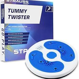 Strauss Tummy Twister | Tummy Trimmer, Abs Roller & Shaper for Women & Men | Exercise Machine with Non-Slip Surface | Ideal Equipment for Home Workouts (Blue)-image-14