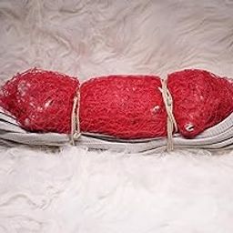 Nylon Rope Badminton Net, 4 Side Tape, Practice Net Court Net, Badminton Nets 21x2.5 ft (Red)-2