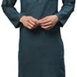 Red Printed Cotton Men's Long Kurta-image-15