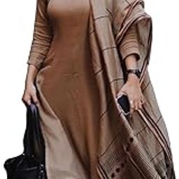 Women's Rayon Blend Straight Solid Kurta with Pant & Dupatta-image-85