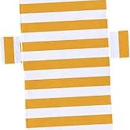 MERISHOPP Stripe Beach Chair Cover Women with Pocket for Vacation Swimming Pool Travel Yellow White-image-99