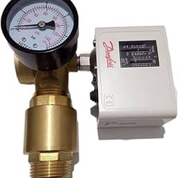 TAVO Pressure Booster Pump Accessories (Danfoss Kp35 Switch, Pressure Gauge, 5 Way Connector, NRV) - Black, Brass, Industrial/Utilitarian-image-21
