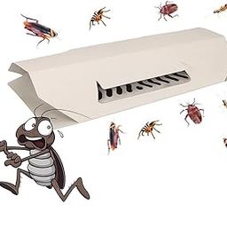 Cockroach Trap with Bait, Non-Toxic Pest Control Device for Kitchen and Bathroom, Pack of 3, (Plain Design) with Individual Pouch Packing-8