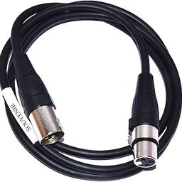 SOUVENIR 3 Meter XLR Microphone Cable for Speaker or PA system, All Copper Conductors, 6MM PVC Jacket, Microphone Balanced Audio Cable Male to Female Balanced Mic Cable (Pack of 1)-16