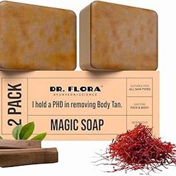 Dr. Flora Sandalwood & Saffron Handmade Bath Soap 100gm x 2 | Chandan Kesar Soap for Glowing Skin | Skin Brightening & Tan Removal | Paraben-Free Herbal Soap for Men & Women-image-93